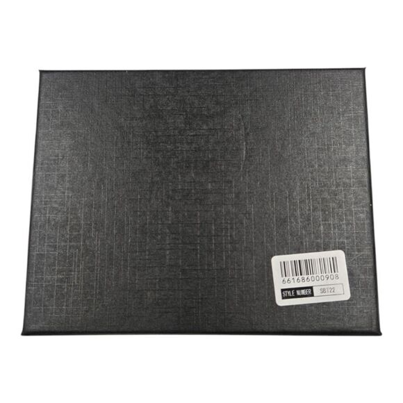 MEN'S SILVER BLK GLITTER RHINESTONE  BOW TIE & POCKET SQUARE BY EJ SAMUEL SBT22. - Picture 3 of 3